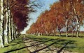 große Straße sonnigen Herbsttag 1897 Isaac Levitan Wälder Bäume Landschaft